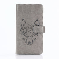 GUCOON Embossed Skull Wolf Case for BLU Life One X3 5.5inch Vintage Protective Phone Shell Fashion Cool Cover Bag