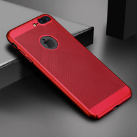 GerTong Ultra Slim Phone Case For iPhone 6 6s 7 8 Plus Hollow Heat Dissipation Cases Hard PC For iPhone 5 5S SE Back Cover Coque