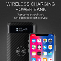 HOCO QI Wireless Charger Power Bank 10000mah Portable Dual USB with Digital Display External Battery Powerbank for iphone X 8