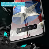 Marvel Captain America Iron Man Glass Phone Case For Samsung Galaxy S8 S9 S10 e 5G Plus Note 10 9 8 Avengers Batman Cover Funda