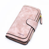 High Quality Brand Faux Suede Womens Wallet Purse | Coin Pocket, Card Holder, Photo Holder, and a Zipper Pouch