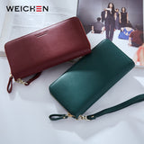 WEICHEN Wristband Women Long Clutch Wallet Large Capacity Wallets Female Purse Lady Purses Phone Pocket Card Holder Carteras