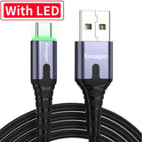 LED USB Type C 3m Fast Charge Cable Compatible with Samsung, Nokia, Blackberry, Xiaomi, and more ( in desc. )