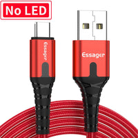 LED USB Type C 3m Fast Charge Cable Compatible with Samsung, Nokia, Blackberry, Xiaomi, and more ( in desc. )