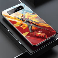 Marvel Captain America Iron Man Glass Phone Case For Samsung Galaxy S8 S9 S10 e 5G Plus Note 10 9 8 Avengers Batman Cover Funda