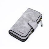 High Quality Brand Faux Suede Womens Wallet Purse | Coin Pocket, Card Holder, Photo Holder, and a Zipper Pouch