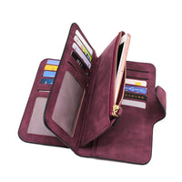 High Quality Brand Faux Suede Womens Wallet Purse | Coin Pocket, Card Holder, Photo Holder, and a Zipper Pouch