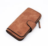 High Quality Brand Faux Suede Womens Wallet Purse | Coin Pocket, Card Holder, Photo Holder, and a Zipper Pouch