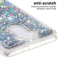 HYYGEDeal phone Case Glitter Gilr Quicksand Liquid TPU Shockproof Protective for ZTE MAX XL/N9560/Z986/Z983/Z981/Z988/Z963/MAX 3