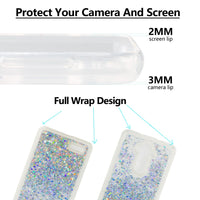 HYYGEDeal phone Case Glitter Gilr Quicksand Liquid TPU Shockproof Protective for ZTE MAX XL/N9560/Z986/Z983/Z981/Z988/Z963/MAX 3