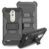 Heavy Duty Rugged Case Shockproof Kickstand With Belt Clip Holster Cover For ZTE Max XL N9560 Z986/Blade Max 3/Max Blue 4G LTE