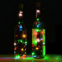 Hot Sale Solar Wine Bottle Cork Shaped String Light 10 LED Night Fairy Light Lamp Xmas