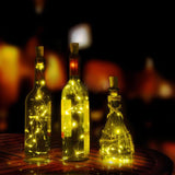 Hot Sale Solar Wine Bottle Cork Shaped String Light 10 LED Night Fairy Light Lamp Xmas