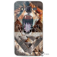 Hot Sale The lion Clear Case Cover Coque Shell for Samsung Galaxy J1 J2 J3 J5 J7 2016 2017 Emerge