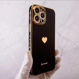 Fashion Love Heart Frame Phone Case For iPhone 13 6.1