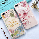 KISSCASE Flower Patterned Case For iPhone 6 6s 7 Plus Cover Soft Silicone Floral Protect Cover For iPhone 5S SE 8 Plus X 10 Capa