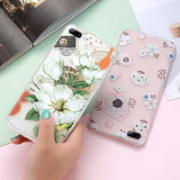 KISSCASE Flower Patterned Case For iPhone 6 6s 7 Plus Cover Soft Silicone Floral Protect Cover For iPhone 5S SE 8 Plus X 10 Capa