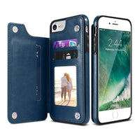 KISSCASE Retro PU Leather Case For iPhone 6 6s 7 Plus Card Holders Cases Cover For iPhone X 10 8 7 6 6s Plus Leather Wallet Case