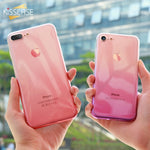 KISSCASE Soft Gradient Silicone Cases For iPhone 6 6s 5 5s se Case For iPhone 6 6s 7 8 Plus Ultra Slim Bumper Phone Back Cover