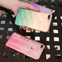 KISSCASE Soft Gradient Silicone Cases For iPhone 6 6s 5 5s se Case For iPhone 6 6s 7 8 Plus Ultra Slim Bumper Phone Back Cover