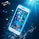 KISSCASE Ultra Thin Waterproof Case for iPhone 6 6s Transparent Soft TPU Diving Swimming Cases for iPhone 6 6s 7 8 Plus 5 5s se