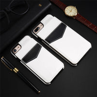 KISSCASE Vertical Flip Card Holder Leather Case For iPhone 6 6s 7 Plus Retro Cover Bag Case For iPhone 8 Plus X 10 Wallet Pouch