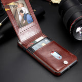 KISSCASE Vertical Flip Card Holder Leather Case For iPhone 6 6s 7 Plus Retro Cover Bag Case For iPhone 8 Plus X 10 Wallet Pouch