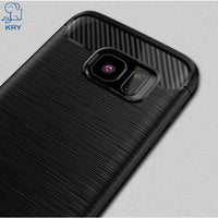 KRY Carbon Fiber Phone Cases For Samsung S8 Plus Case S6 S7 Edge Soft TPU Cover for Samsung J3 J5 J7 2016 2017 Case Capa Coque
