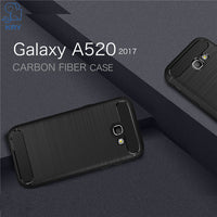 KRY Shockproof Phone Cases For Samsung Galaxy A5 2017 Case Carbon Fiber Cover for Samsung A5 2017 Case Silicone TPU Capa Coque