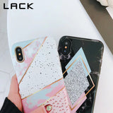 LACK Candy Color Marble Phone Case For iphone X Case For iphone 6S 6 7 8 Plus Funny Geometry Splice Pattern Cases Retro Cover