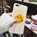 LACK Cartoon Smiley Face Phone Case For iphone X Case For iphone 6 6S 7 8 Plus Fashion Cute Lovers Cover Soft Blu Ray Cases Capa