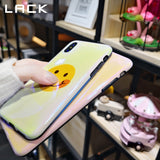 LACK Cartoon Smiley Face Phone Case For iphone X Case For iphone 6 6S 7 8 Plus Fashion Cute Lovers Cover Soft Blu Ray Cases Capa