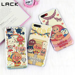 LACK Funny Cartoon Phone Case For iphone 7 6 6s 8 Plus Cute Soft Blu Ray Anpanman Cases For iphone X Star Heart Letter Cover Bag
