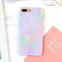 LACK Granite Marble Texture Pattern Phone Cases For iphone 6 Case For iphone 8 7 6S Plus Back Cover Fashion Soft IMD Cases Capa