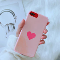 LACK Letter BE LOVED Phone Case For iphone 7 6 6s 8 Plus Cute Cartoon Blu Ray Couple Cases For iphone X Fashion Love Heart Cover