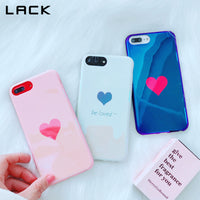 LACK Letter BE LOVED Phone Case For iphone 7 6 6s 8 Plus Cute Cartoon Blu Ray Couple Cases For iphone X Fashion Love Heart Cover