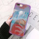 LACK Retro Blu Ray Phone Case For iphone X Case For iphone 6S 6 7 8 Plus Cases Fashion Funny Nordic Abstract Oil Painting Cover