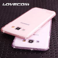 LOVECOM For Samsung Galaxy J3 J5 J7 2015 2016 2017 EU Version S8 Plus S5 S6 S7 Back Cover CZ Crystal Soft TPU Frame Phone Case