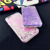 LOVECOM Love Heart Stars Glitter Stars Phone Case For iPhone 5 5S SE 6 6S 7 Plus Dynamic Liquid Quicksand Soft TPU Back Cover