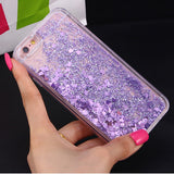 LOVECOM Love Heart Stars Glitter Stars Phone Case For iPhone 5 5S SE 6 6S 7 Plus Dynamic Liquid Quicksand Soft TPU Back Cover