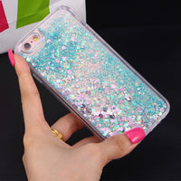 LOVECOM Love Heart Stars Glitter Stars Phone Case For iPhone 5 5S SE 6 6S 7 Plus Dynamic Liquid Quicksand Soft TPU Back Cover