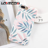 LOVECOM Phone Case For iPhone 5 5S SE 6 6S 7 8 Plus X Hot Fresh Plants Leave Matte Hard PC Phone Back Cover Cases Coque