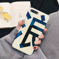 LUOYY FENJJ Blu Ray Case For iPhone 8 7 plus Cases Luxury Chinese Font Case For iPhone 6 6S X Glossy Light Cover Soft TPU Cases