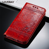 Leather Flip Phone Case For iPhone X 6 6S 7 8 Plus 5 5S SE For Samsung Galaxy S6 S7 Edge S8 Plus Retro Card Slot Phone Cover