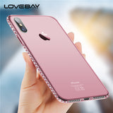 Lovebay Phone Case For Apple iPhone X 8 7 6s Plus 5s SE Bling Diamond Soft Transparent TPU Crystal For iPhone 6 Phone Case Cover