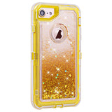 Luxury 3 in1 TPU Bling Clear Quicksand Case For Iphone 6 6s 7 8 Plus X 360 Cover Glitter Transparent Liquid Hard Full Protection