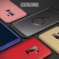 Luxury 360 Degree Full Cover Phone Cases For Samsung Galaxy S9 Plus Shockproof Case For Samsung S9 Shell Capa Free Screen Film