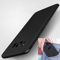 Luxury Black Matte Soft TPU Back Cover For Samsung Galaxy A3 J5 A7 2017 J3 A5 J7 2017 A8 Plus 2018 S6 S7 Edge S8 S9 Plus Case