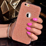 Luxury Glitter Phone Case For Apple iPhone 6 6s 7 Plus 5 5S SE Bling Matte Soft TPU Back Cover Cases For iPhone 6 6s Plus