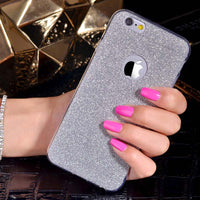 Luxury Glitter Phone Case For Apple iPhone 6 6s 7 Plus 5 5S SE Bling Matte Soft TPU Back Cover Cases For iPhone 6 6s Plus